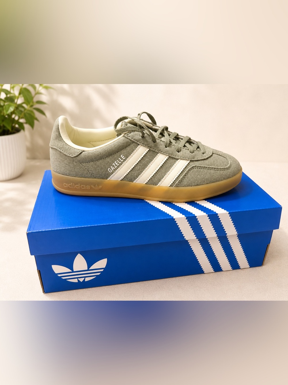 adidas Gazelle Canvas Men's Sneakers - Grey/White